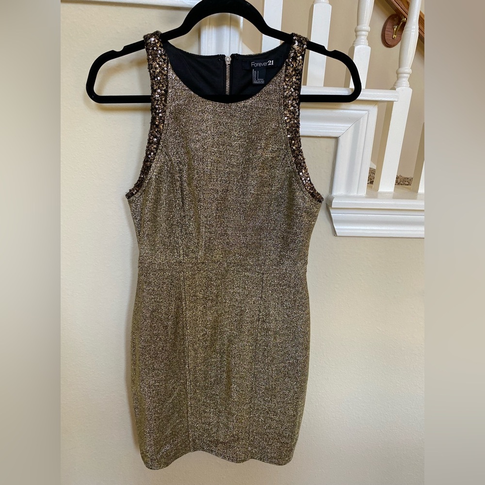 💖SALE 3x$15 Forever 21 Small Gold Dress